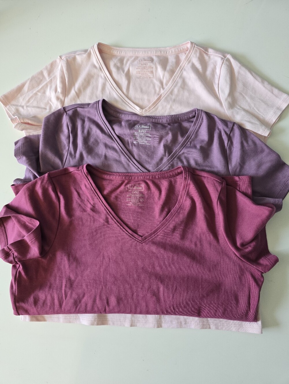 L.L. Bean Bundle Of 3 Pima Cotton Tee S PET NWOT